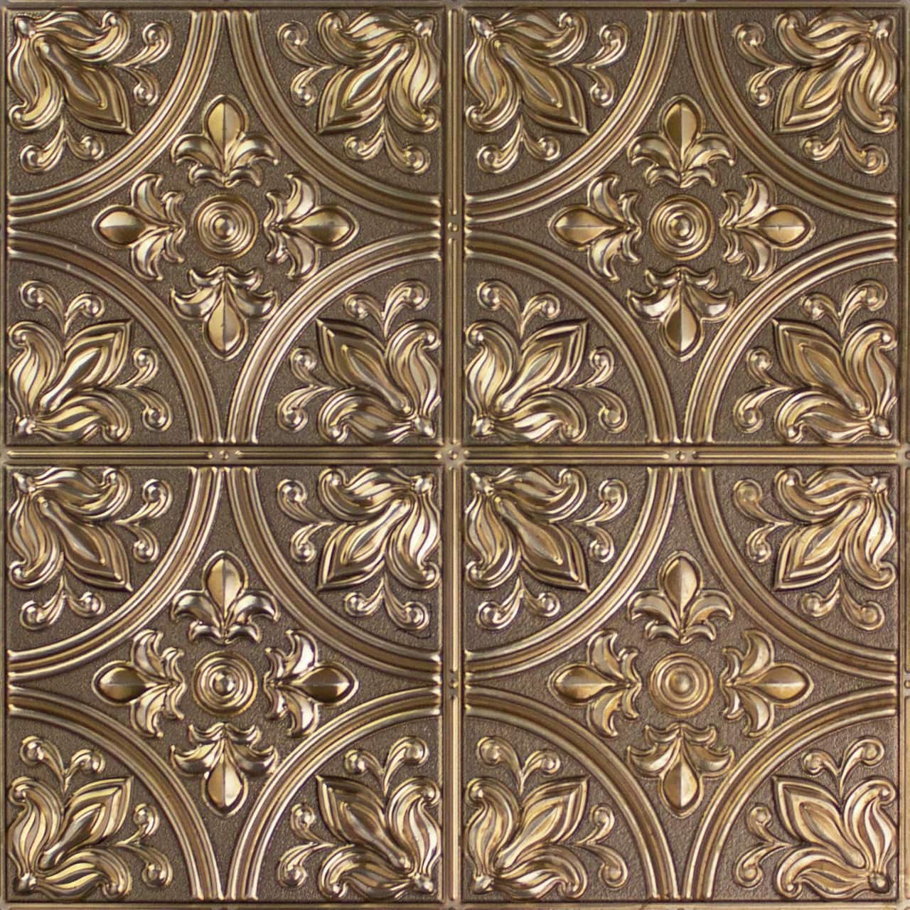 Roommates Copper Tin Tile Peel & Stick Backsplash